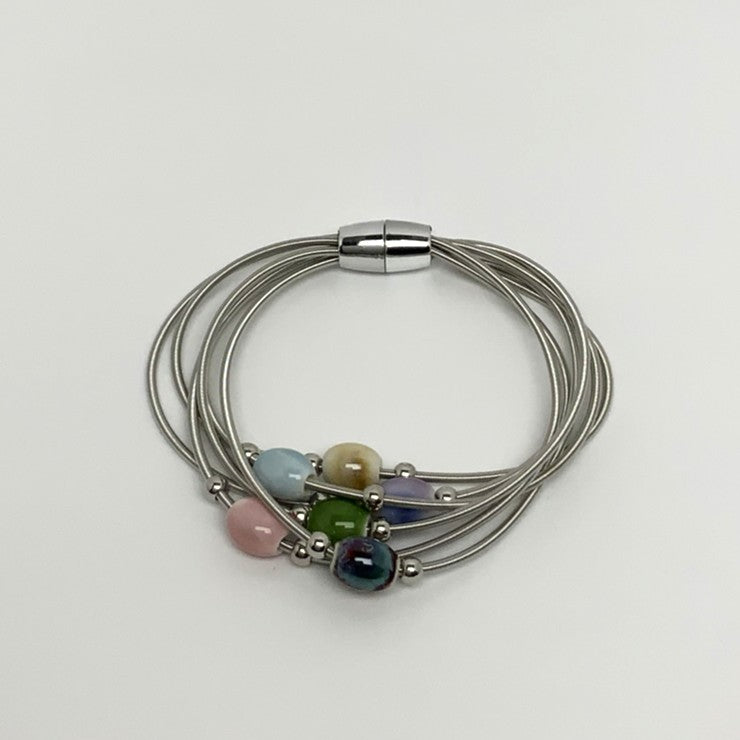 Oval Beaded Magnetic Bracelet