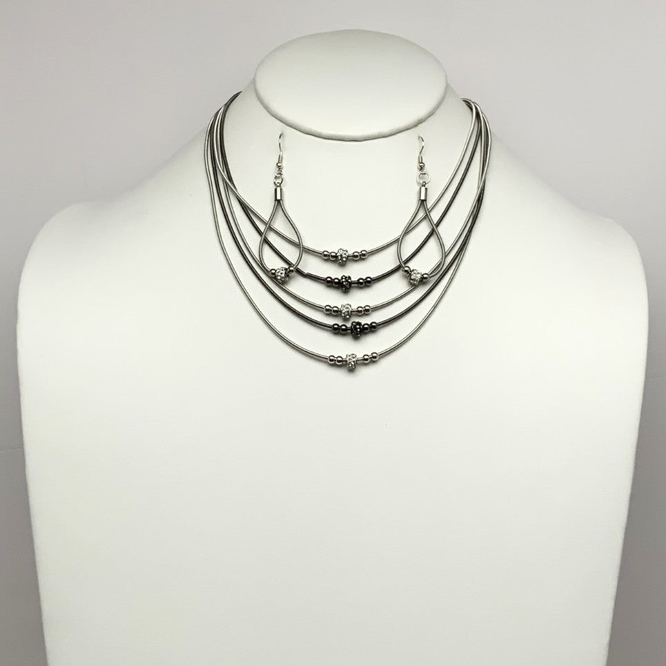 Rhinestone Layered Necklace