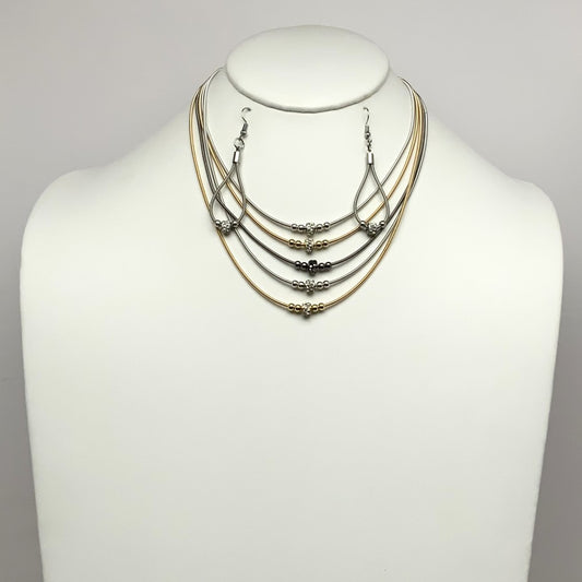 Rhinestone Layered Necklace