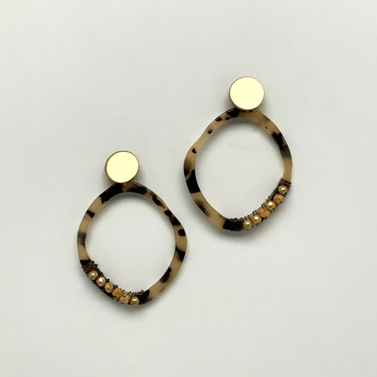 Tortoise Shell Print Earrings