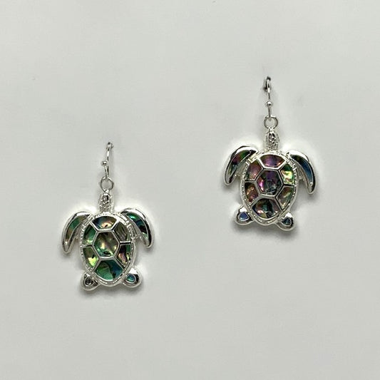 Abalone Turtle Earrings