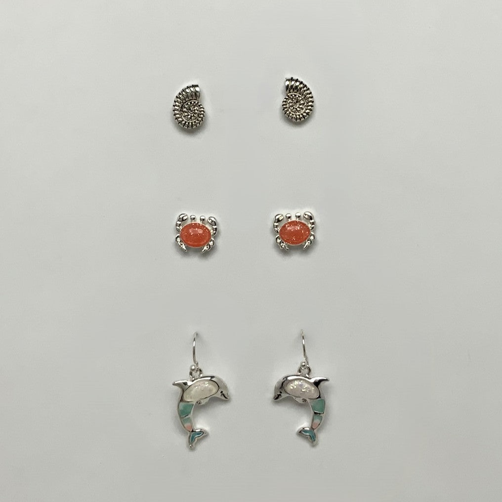 Set of 3 Nautical Earrings