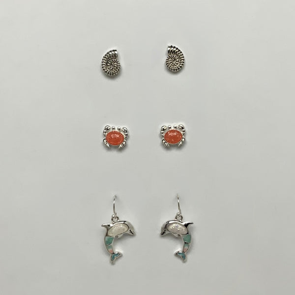 Set of 3 Nautical Earrings