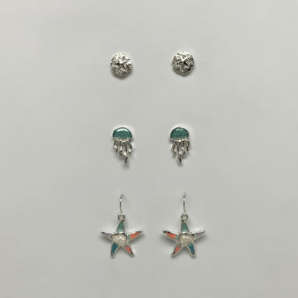 Set of 3 Nautical Earrings