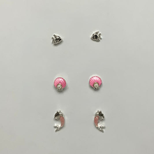 Sealife Set of 3 Sealife Stud Earrings