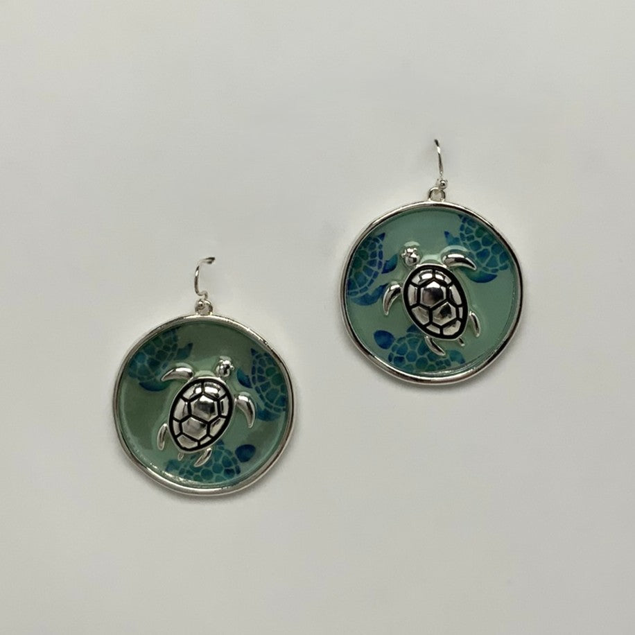 Turtle Drop Earrings