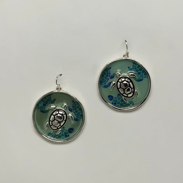 Turtle Drop Earrings