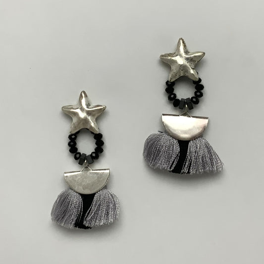 Starfish Crystal and Tassel Earring