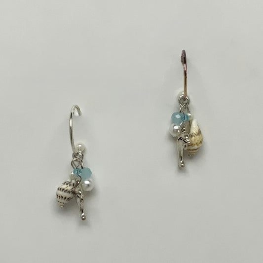 Hoop Shell Charm Earrings