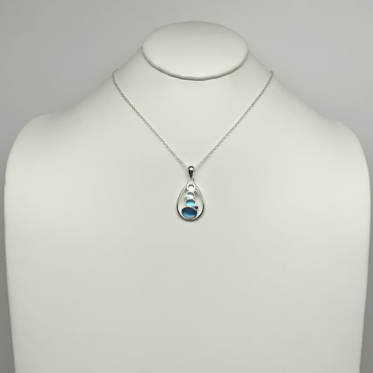 Sea Glass Teardrop Necklace