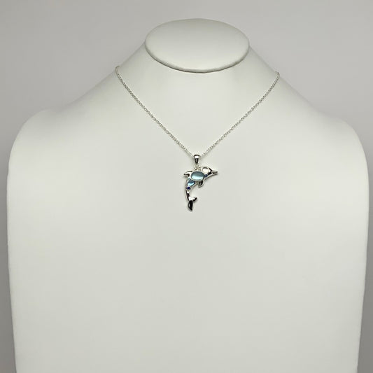 Sea Glass Dolphin Pendant Necklace