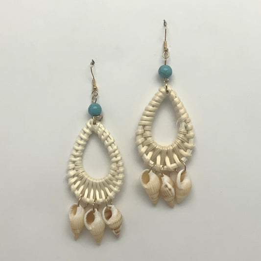 Twine And Sea Shell Earrings