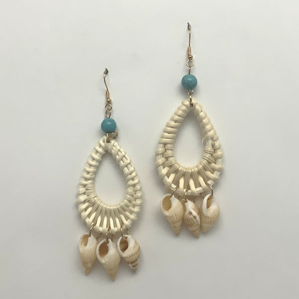 Twine And Sea Shell Earrings