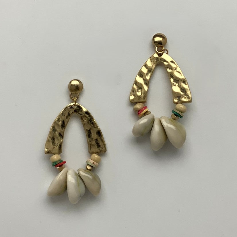 Seashell Teardrop Earrings
