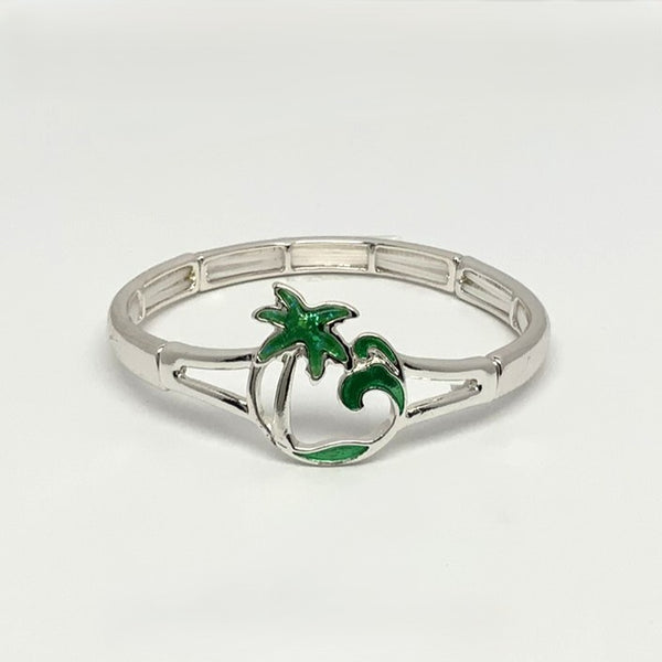 Palm Tree Design Stretch Bracelet