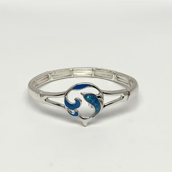 Dolphin Pendant Stretch Bracelet