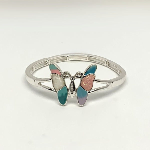 Butterfly Stone Decorated Stretch Bracelet