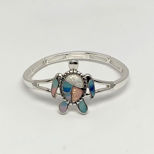 Turtle Stone Decorated Stretch Bracelet