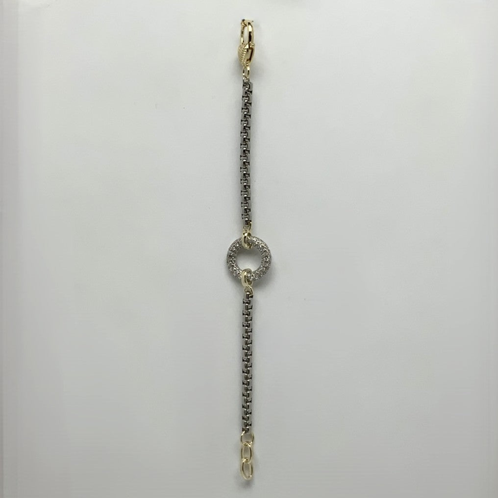 Box Chain Bling Circle Bracelet