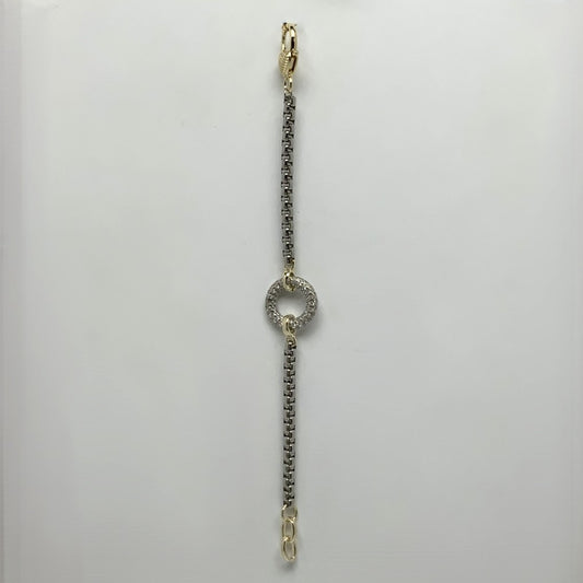 Box Chain Bling Circle Bracelet