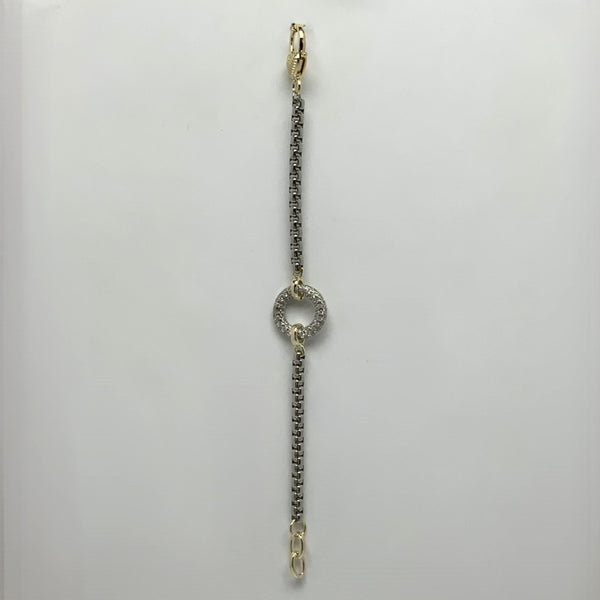 Box Chain Bling Circle Bracelet