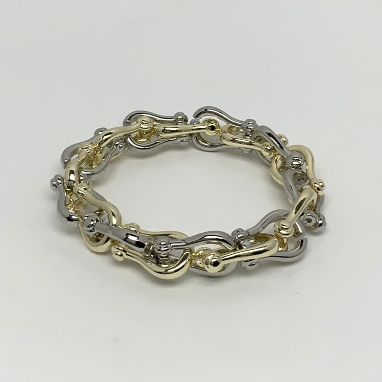 Curved Chain Stretch Bracelet