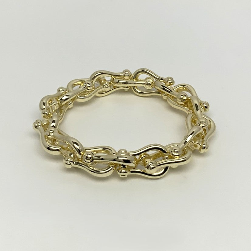 Curved Chain Stretch Bracelet