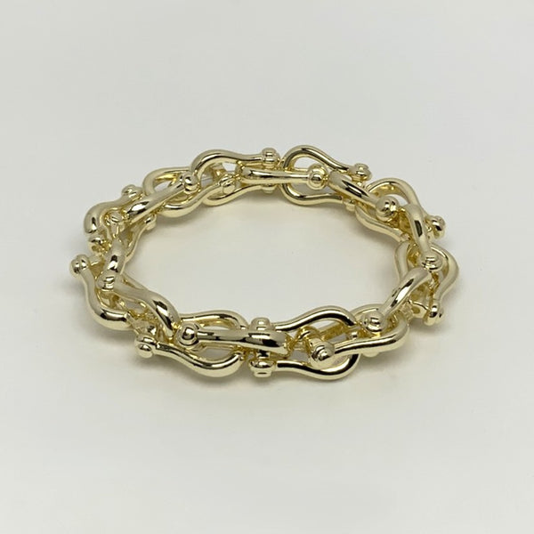 Curved Chain Stretch Bracelet