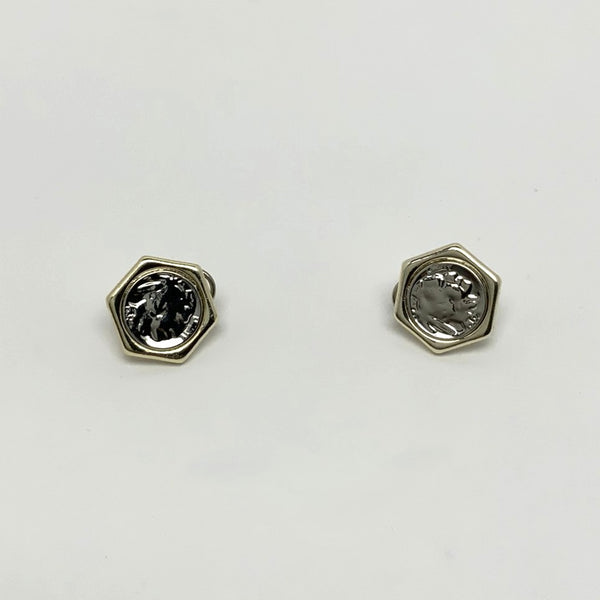 Coin Hexagon Earrings