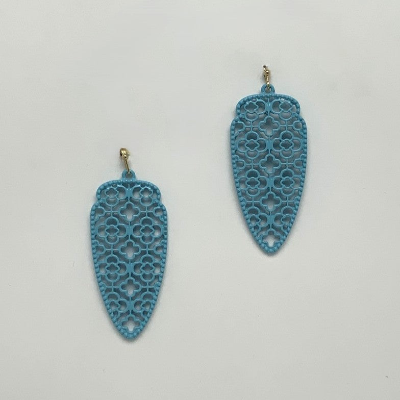 Filigree Design Drop Earrings