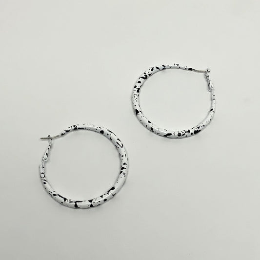 Cow Print Hoop Earrings