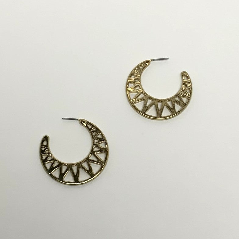 Moon Shaped Hoop Earrings