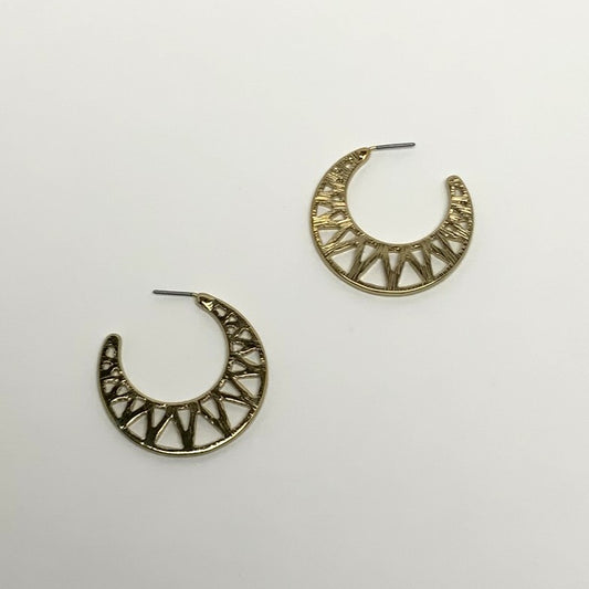 Moon Shaped Hoop Earrings