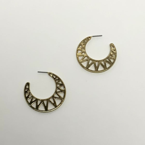 Moon Shaped Hoop Earrings