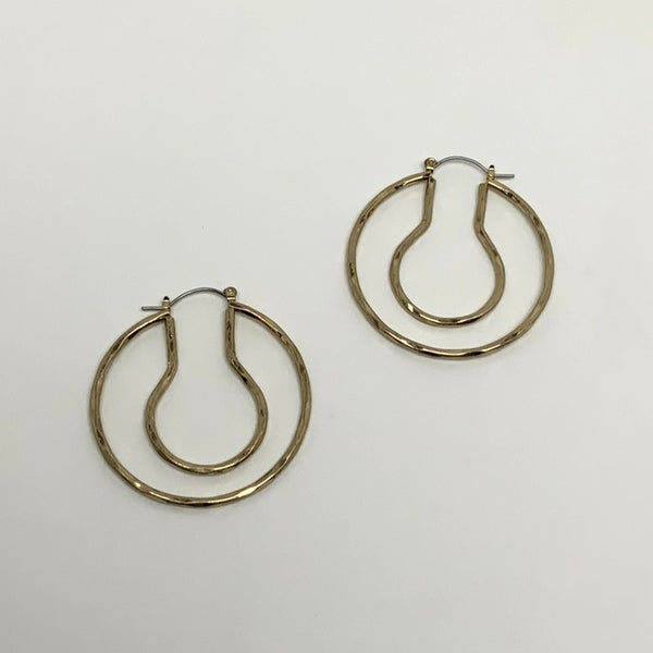 Geometric Double Hoop Earrings