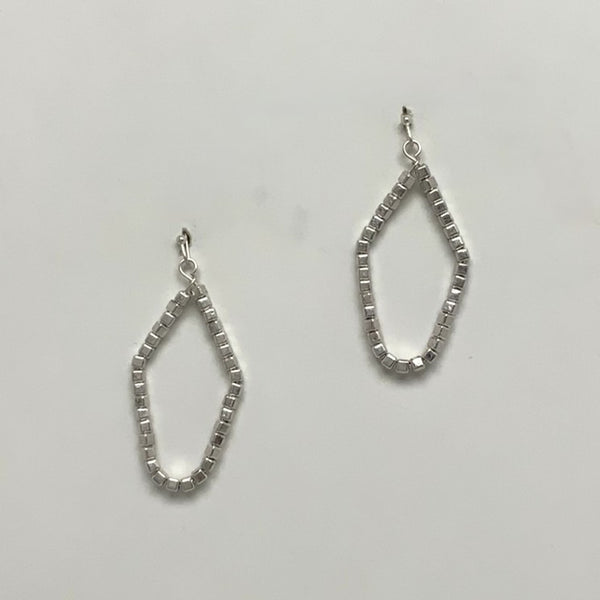 Square Bead Teardrop Earrings