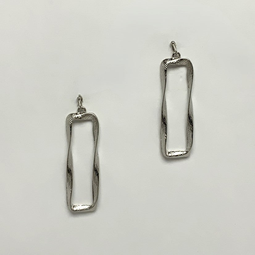Twist Rectangle Drop Earrings