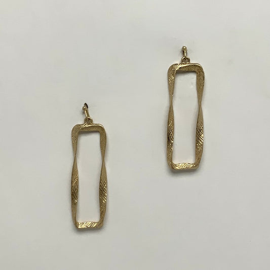 Twist Rectangle Drop Earrings
