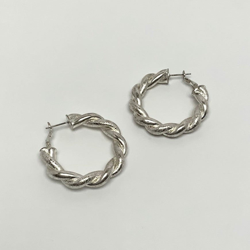 Twist Design Hoop Earrings