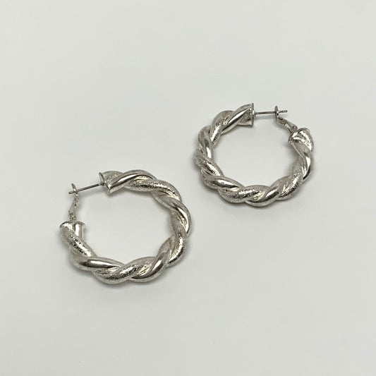 Twist Design Hoop Earrings