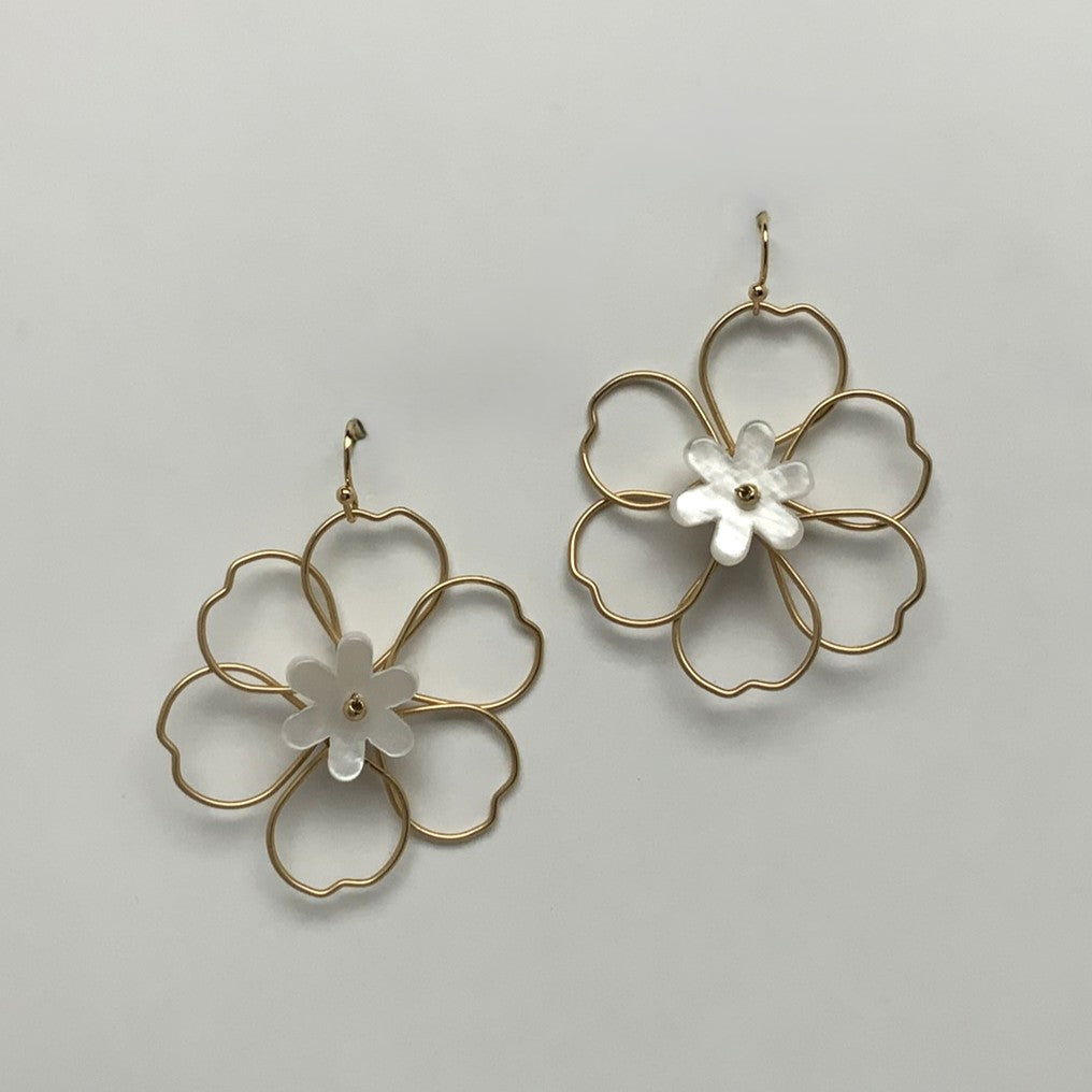 Cherry Blossom Wire Design Earrings