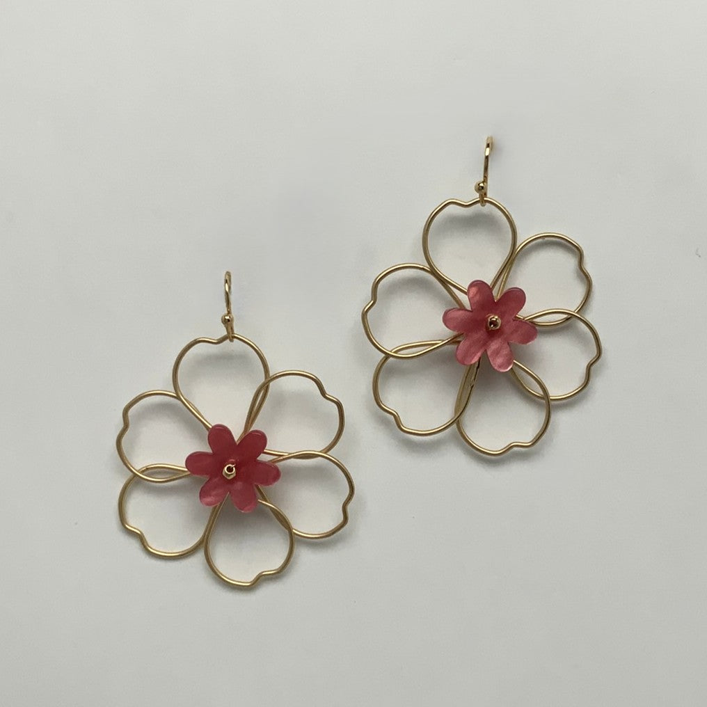 Cherry Blossom Wire Design Earrings