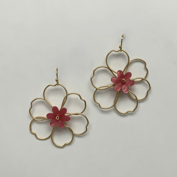 Cherry Blossom Wire Design Earrings