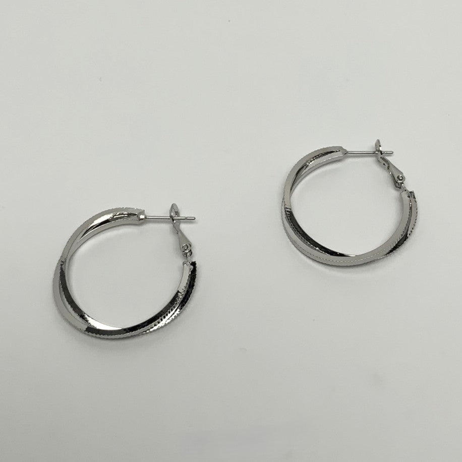 Double Intertwined Hoop Earrings