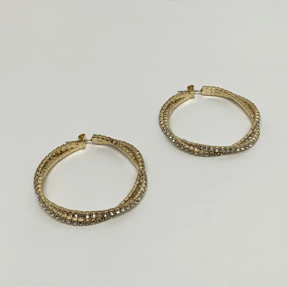 Twist Designed Bling Earrings