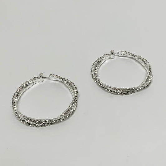Twist Designed Bling Earrings
