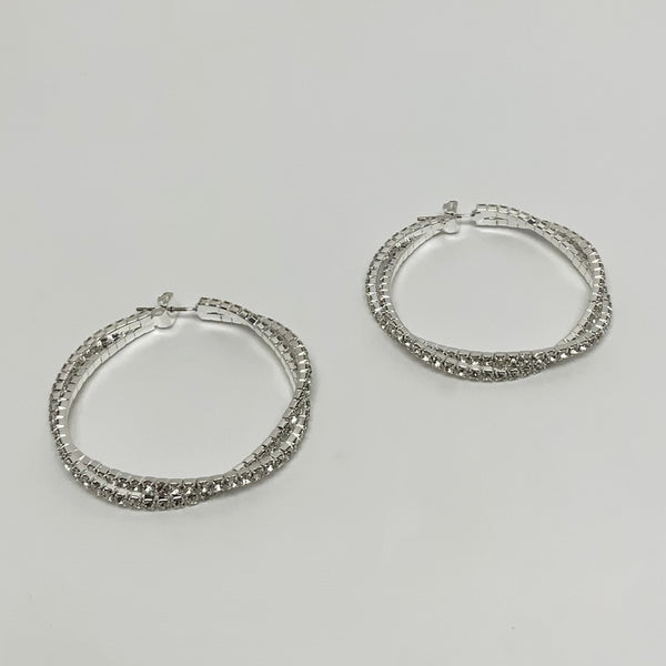 Twist Designed Bling Earrings