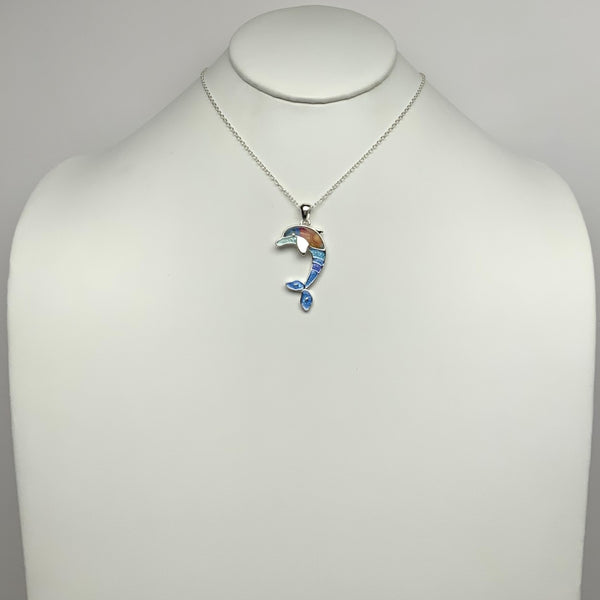Fun Pattern Dolphin Pendant Necklace