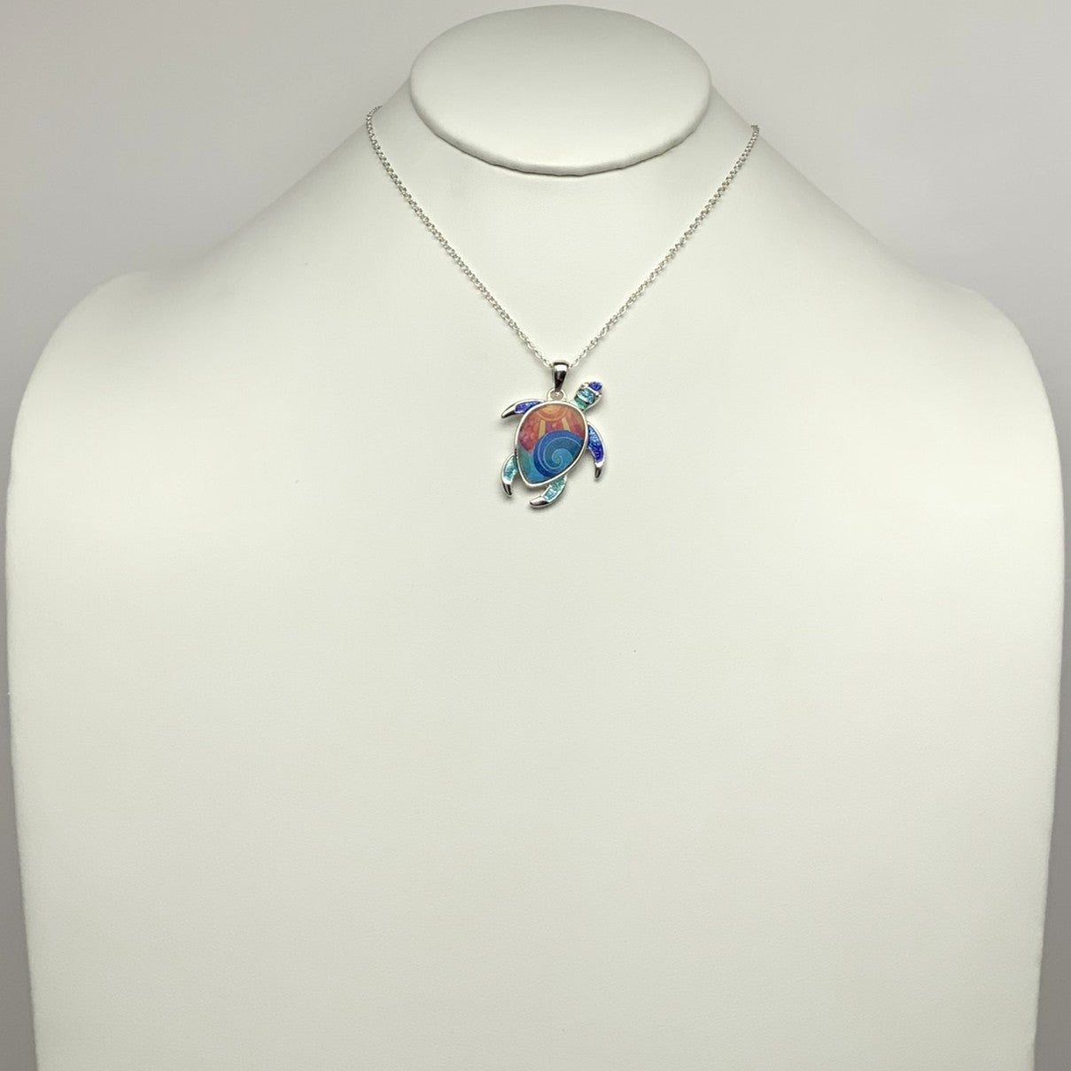 Fun Pattern Turtle Pendant Necklace