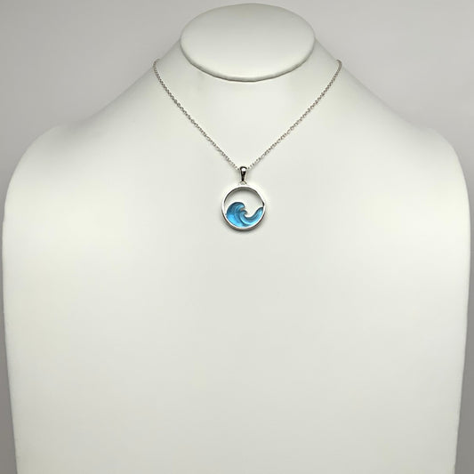 Matte Enamel Wave Necklace